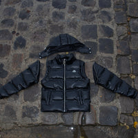 *LEATHER PUFFER JACKET