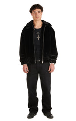 PIMP Fur Jacket black panther