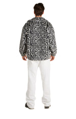 PIMP Fur Jacket grey leopard