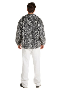 PIMP Fur Jacket grey leopard