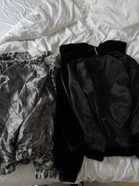 PIMP Fur Jacket grey leopard