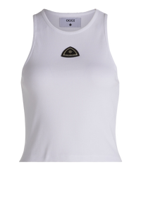Triangle Crop Top White