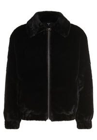 PIMP Fur Jacket black panther