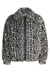 PIMP Fur Jacket grey leopard