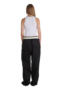 Triangle Crop Top White
