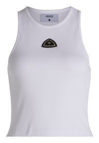 Triangle Crop Top White