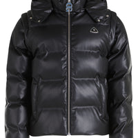 *LEATHER PUFFER JACKET