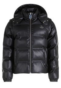 *LEATHER PUFFER JACKET