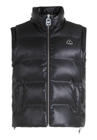 *LEATHER PUFFER JACKET
